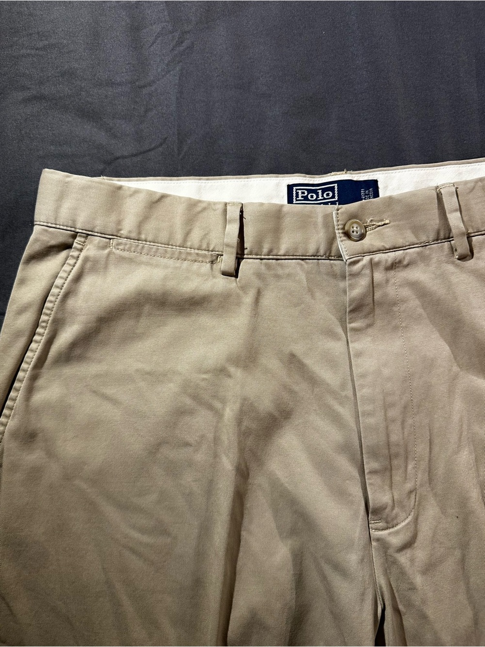 Vintage Polo Ralph Lauren Men’s Pants 33x30 Tan Khaki Cotton Chinos Utility - Picture 3 of 9